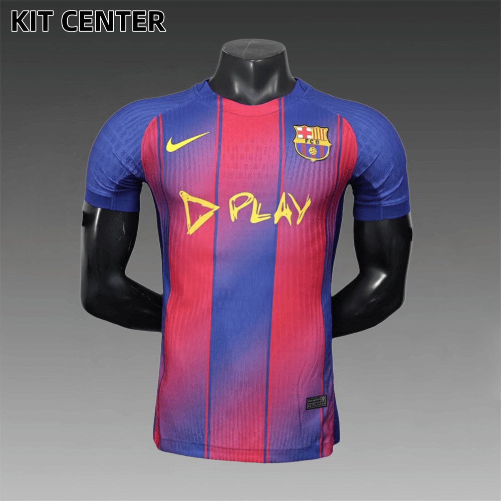 2025/2026 Barcelona Ed Sheeran co-branded home football shir (Player Edition)