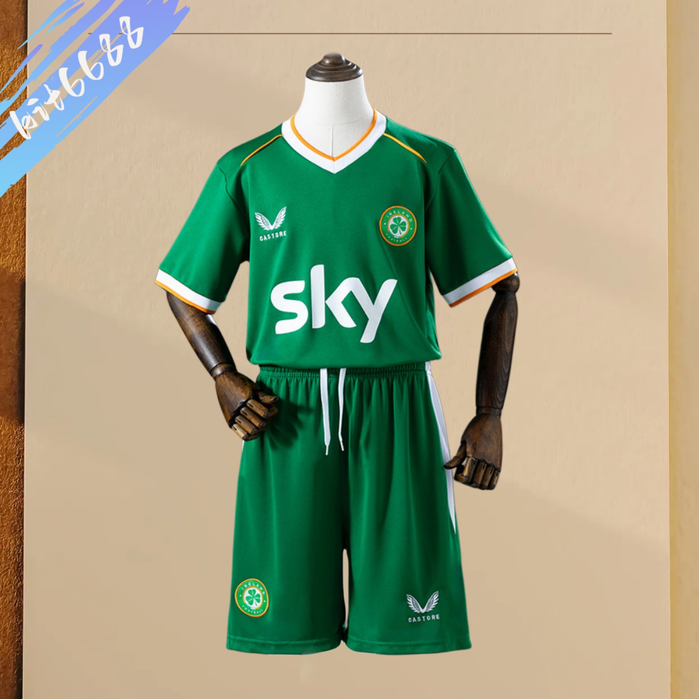 26/27 Ireland home Football Shirt Kids Kit socks)