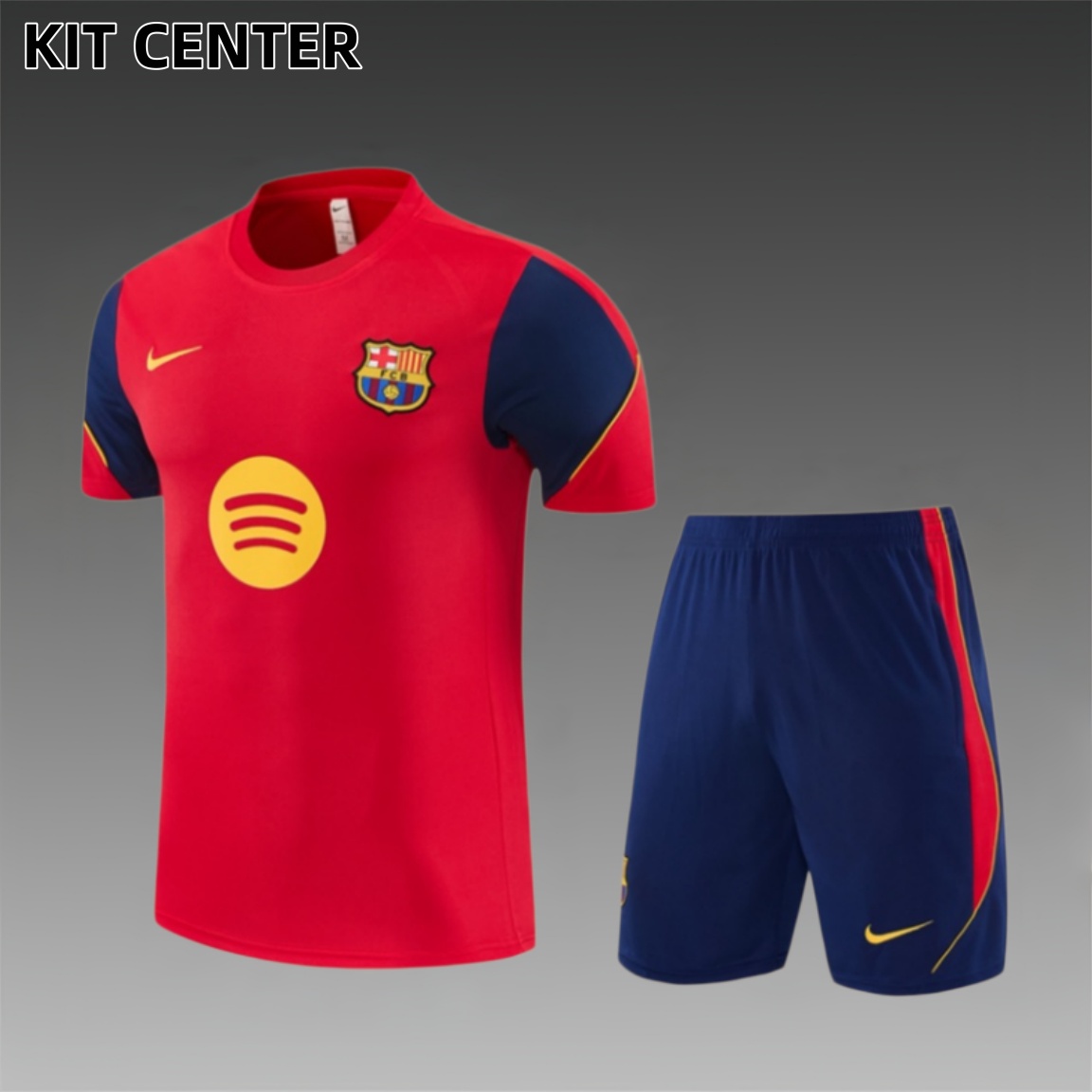 26/27 Barcelona Short sleevedtraining clothes (Adult Kids Kit)