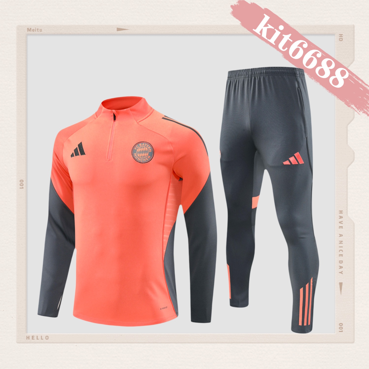 2025/2026 Bayern Munich Half Zip Kids Jersey (Kids Kit)