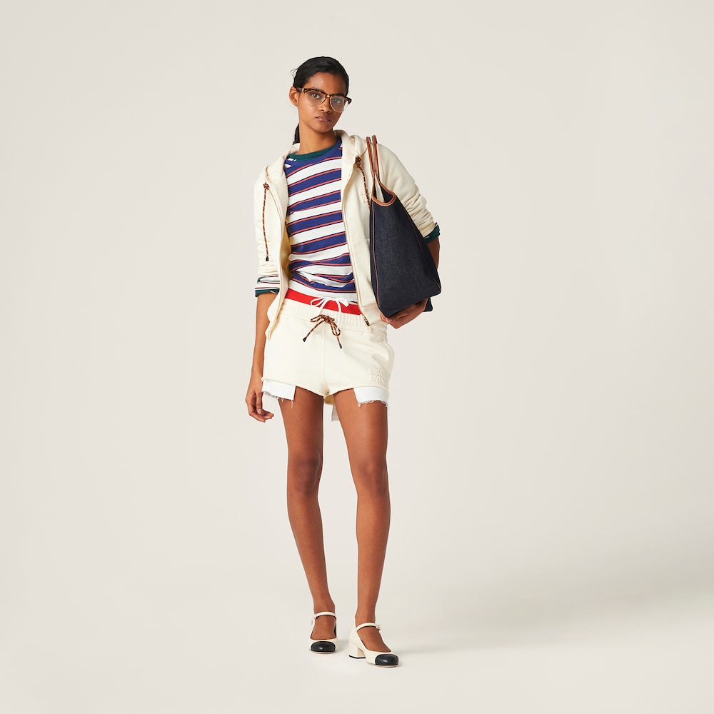 Cotton fleece zipper jacket