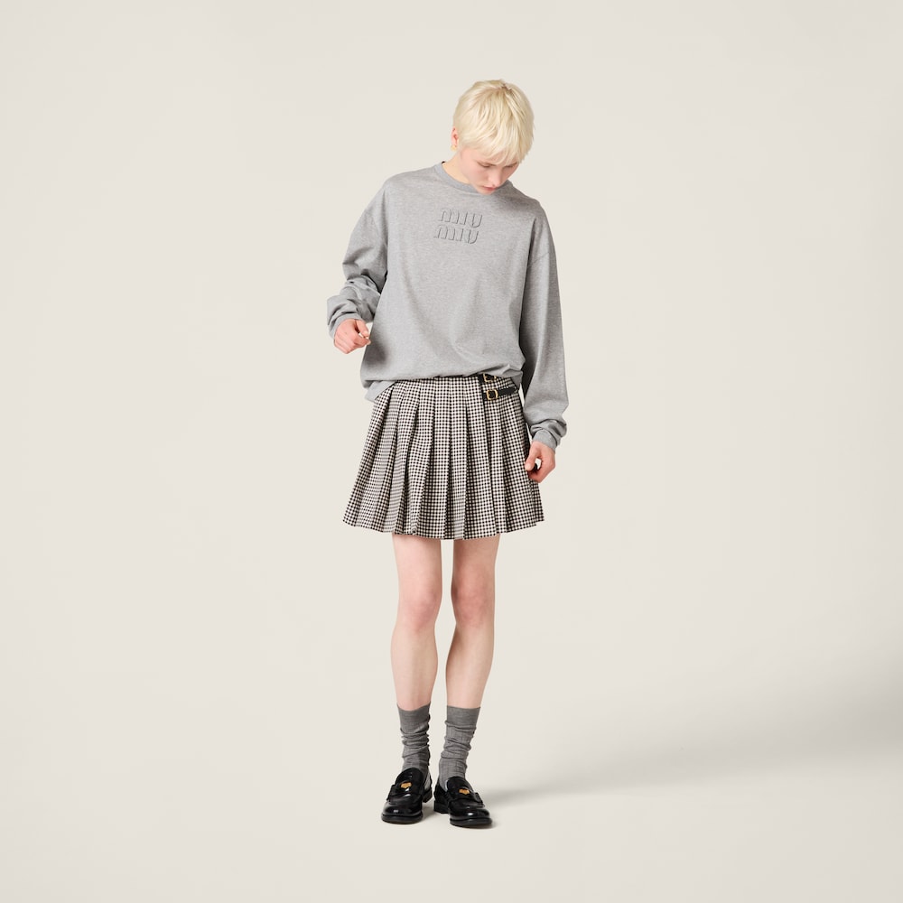 Cotton T-shirt with embroidered logo