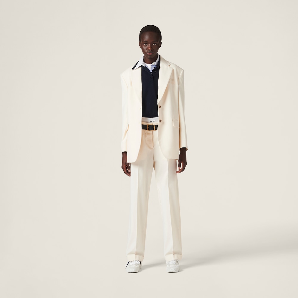 Single-breasted canvas jacket