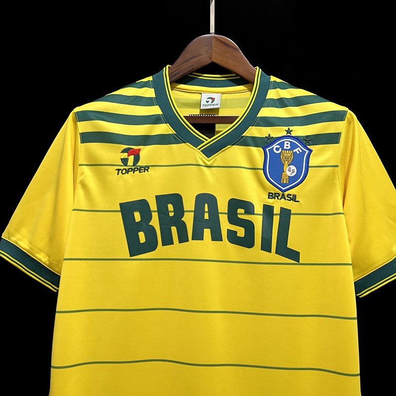 1984 Brazil Home Retro Football Shirt