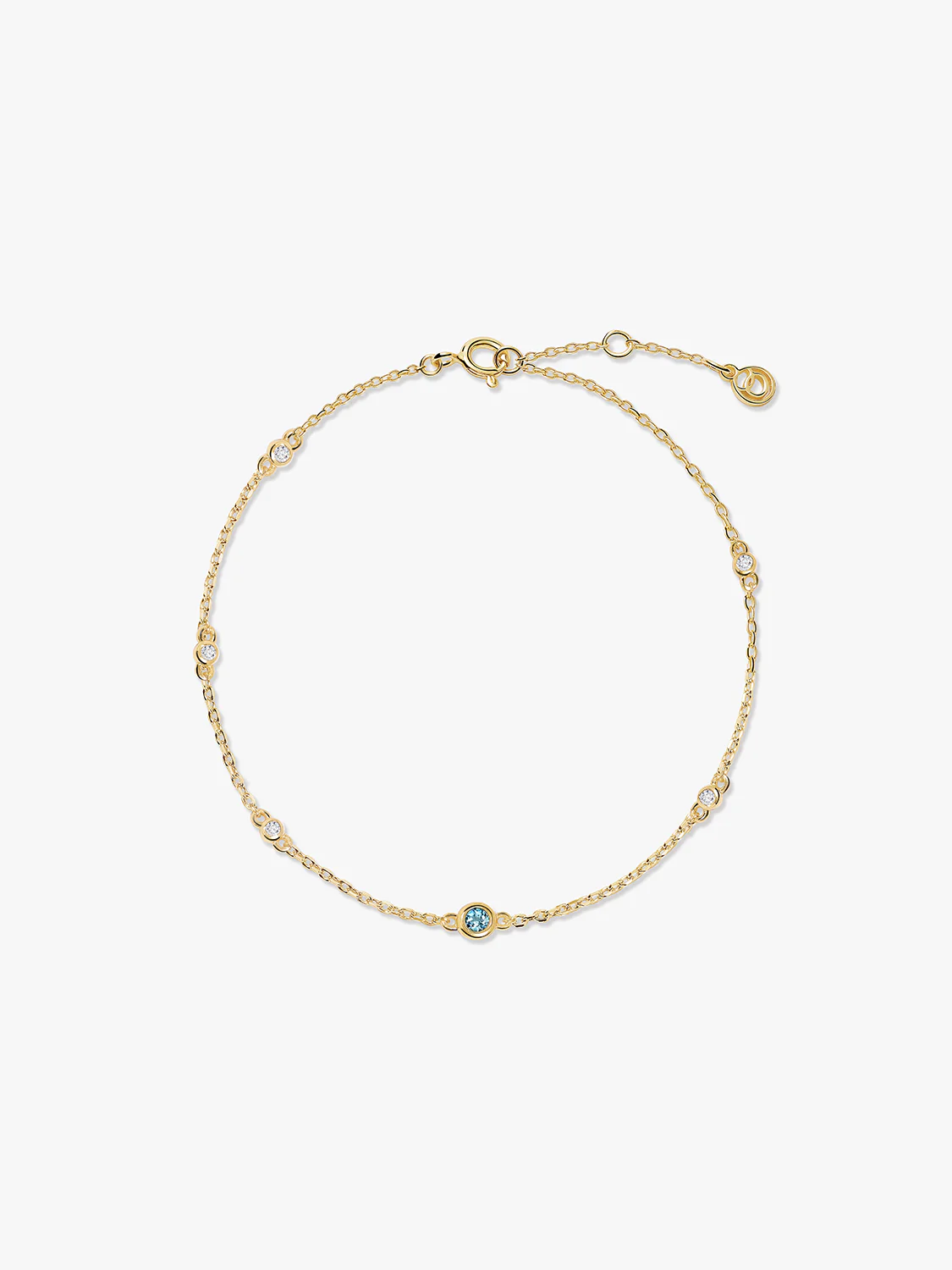 Blue Topaz & Sapphire Station Bracelet