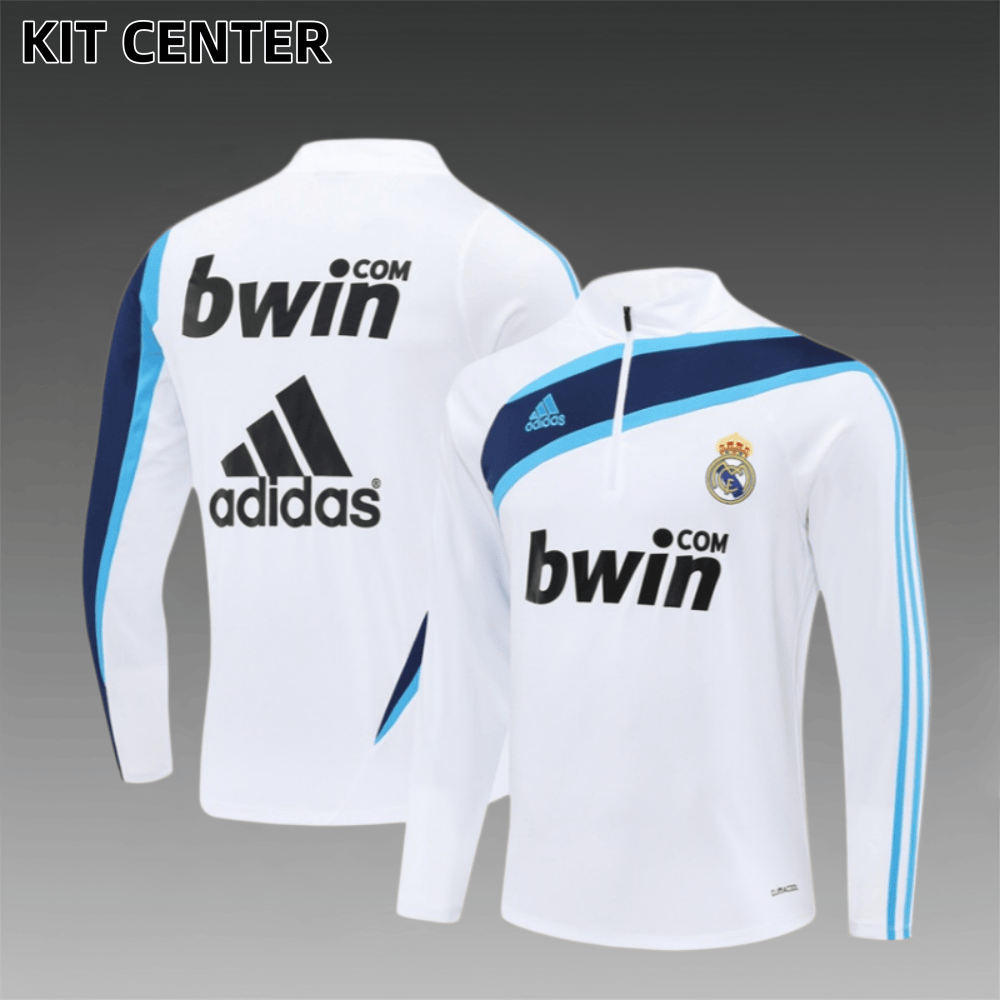 09/10 Real Madrid Retro Training Uniform Long- Sleeve Football Shirt