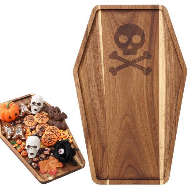 Dessert bread plate, afternoon tea fruit plate, acacia wooden pallet