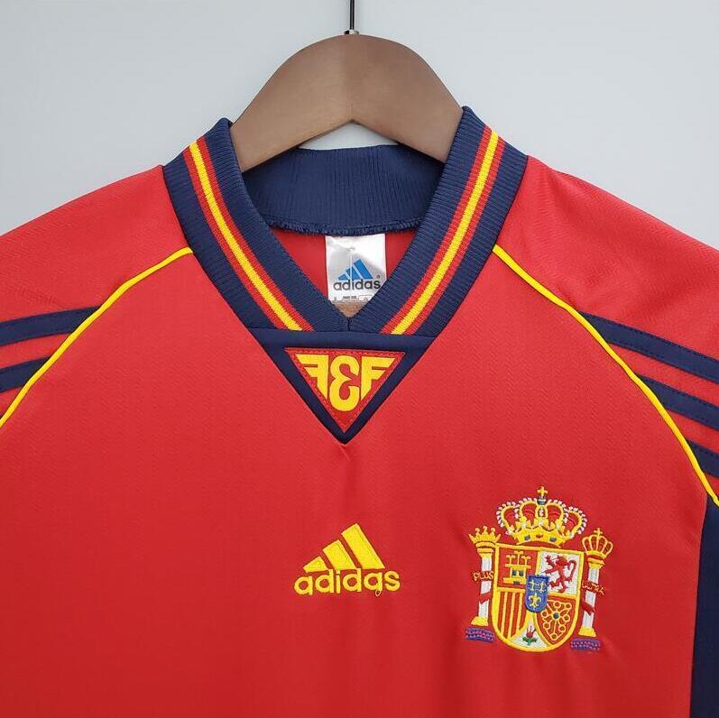 1998 Spain home Retro Football Shirt