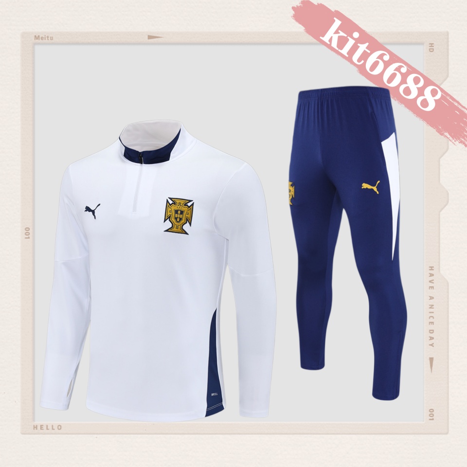 2025/2026 Portugal Kids Half Zip Training Clothes (Kids Kit)