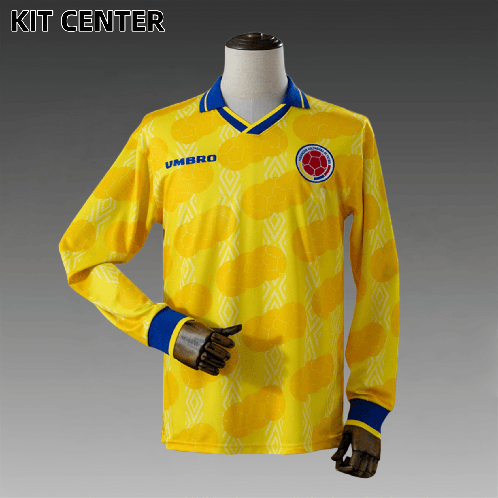 1994 Colombia home  Long-sleeved Retro Football Shirt