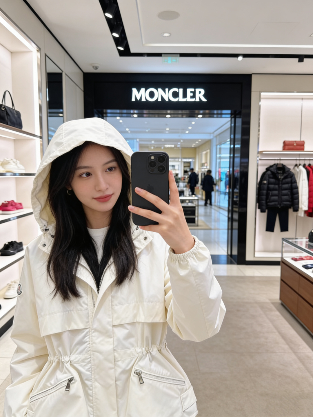 Moncler 2026 Autumn Winter Women's Jackets Polyester Stand Collar Tassel Zipper Casual Slim Woman's Coats MKDFWJ26010