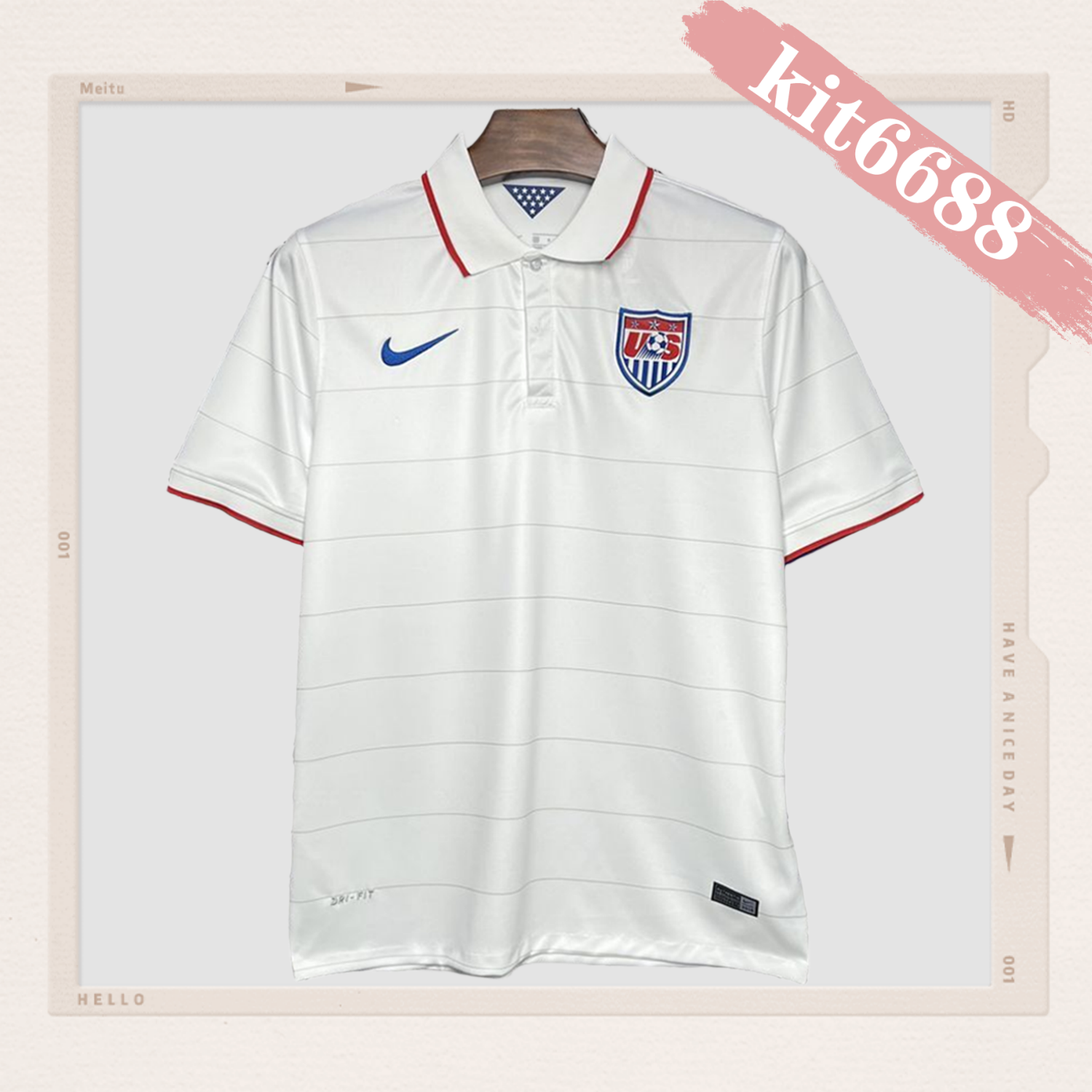 2014 USA Home Retro Football Shirt （Retro）