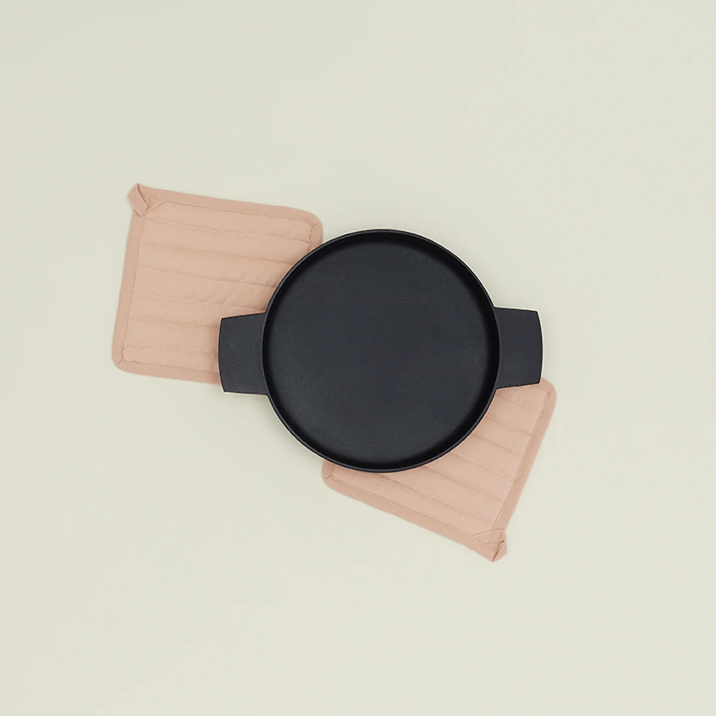 Simple Linen Pot Holders, Set of 2 - Blush