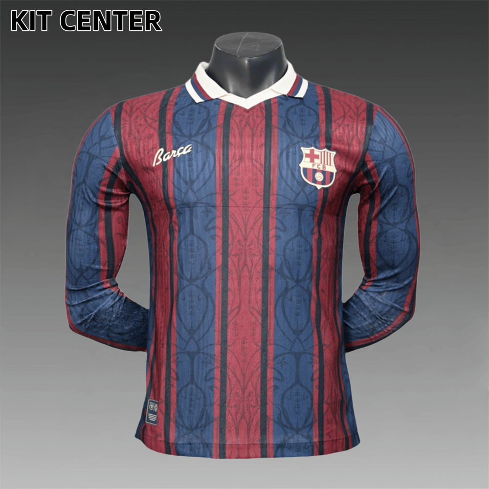 2025/2026 Barcelona Special Edition Long Sleeve Football Jersey（Player Edition）