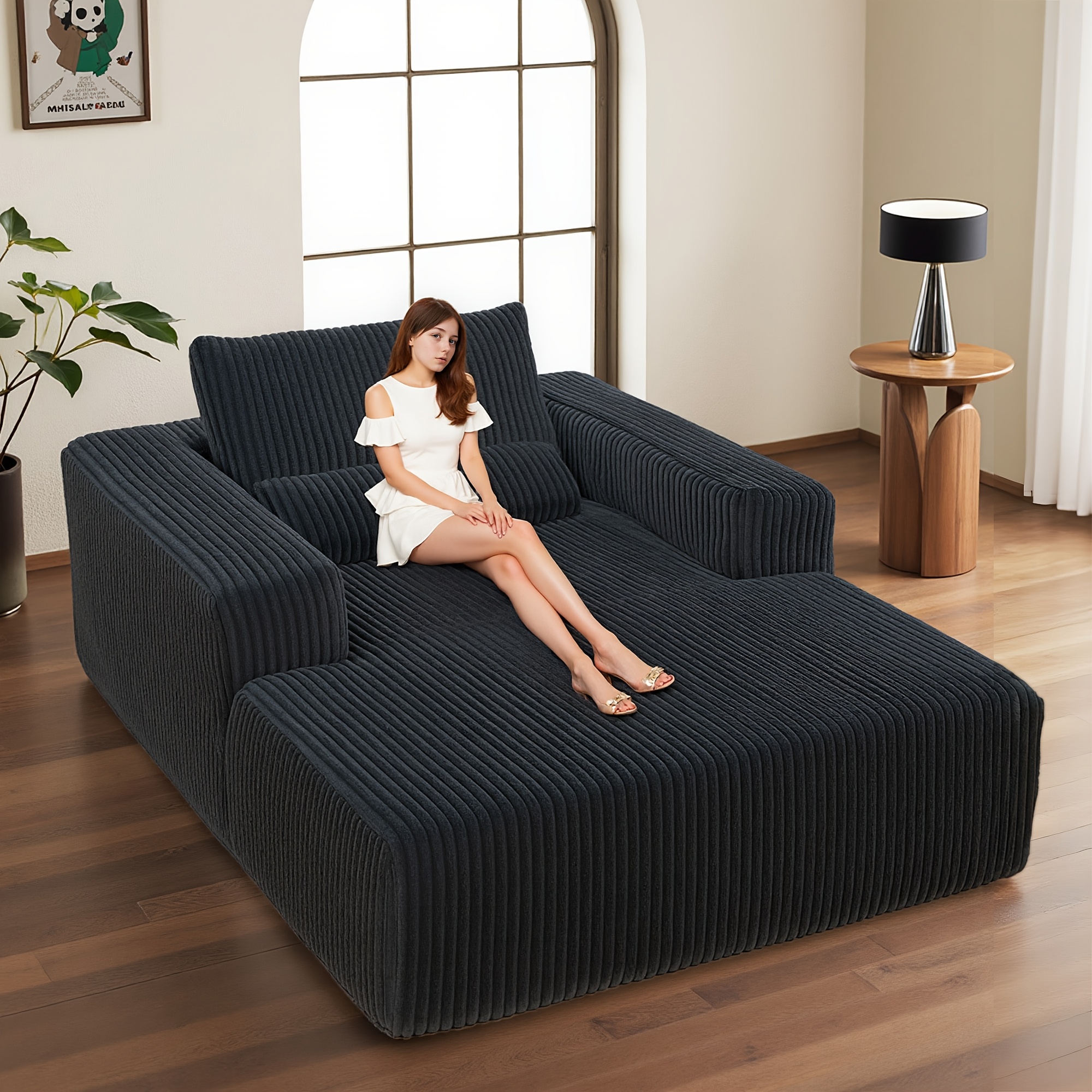 75inch Super soft potato sofa bed, no assembly required, suitable for living rooms and bedrooms.