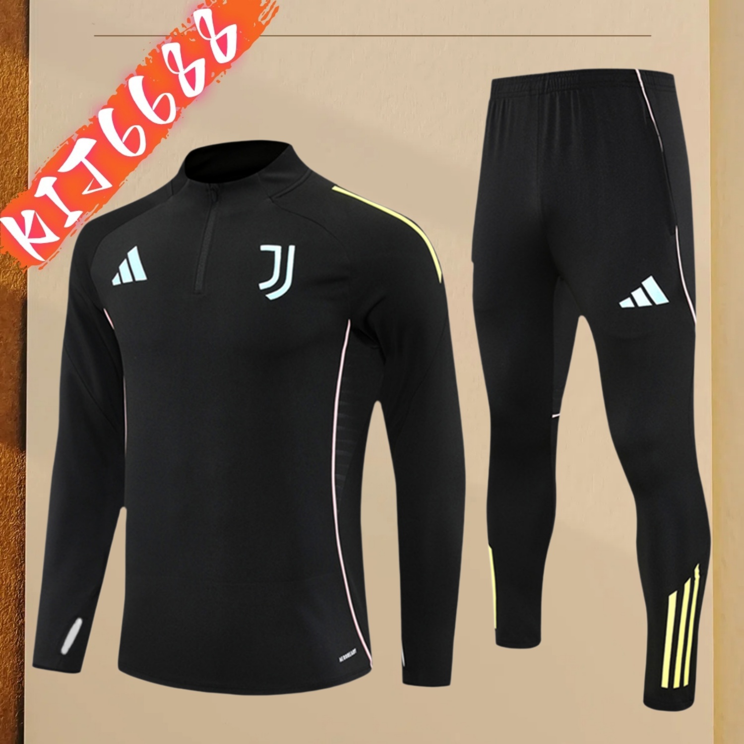 2025/2026 Juventus Adult Half Zip Training Suit (Adult Kit)