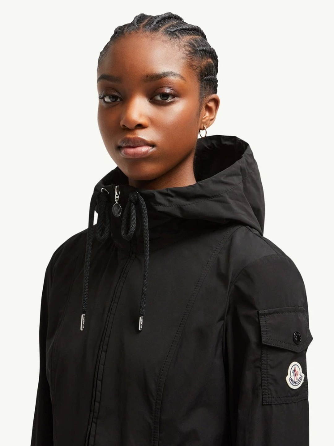 Moncler 2026 Autumn Winter Women's Jackets Polyester Hooded Tassel Zipper Casual Slim Woman's Coats MKDFWJ26013