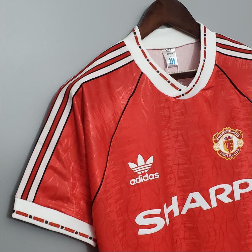 90/92 Manchester United home retro football jersey