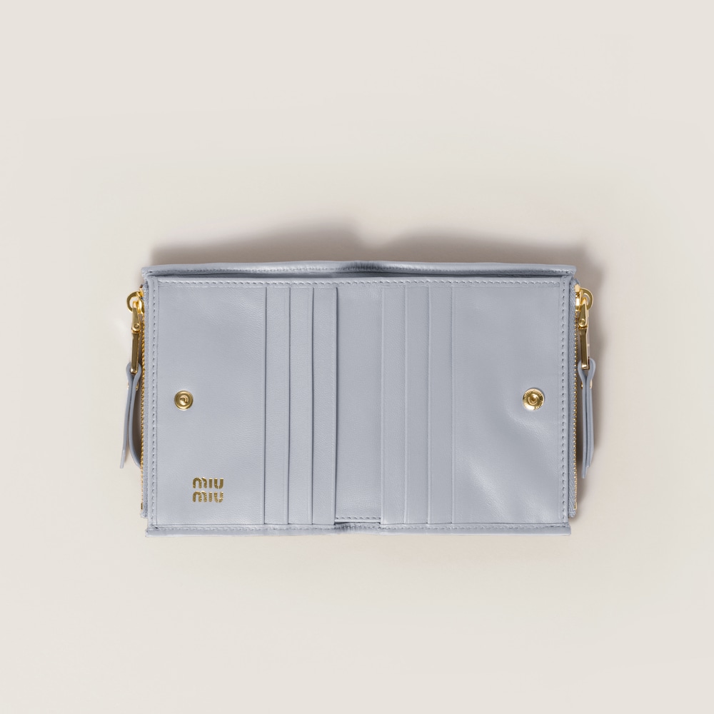 Small wallet in matelassé nappa leather