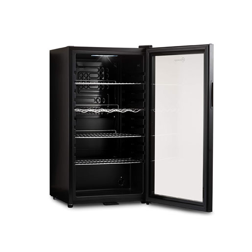 Subcold Super85 LED &ndash; Under-Counter Fridge | 85L Beer, Wine & Drinks Fridge | LED Light + Lock and Key | Energy Efficient (Silver, 85L) [Energy Class E]