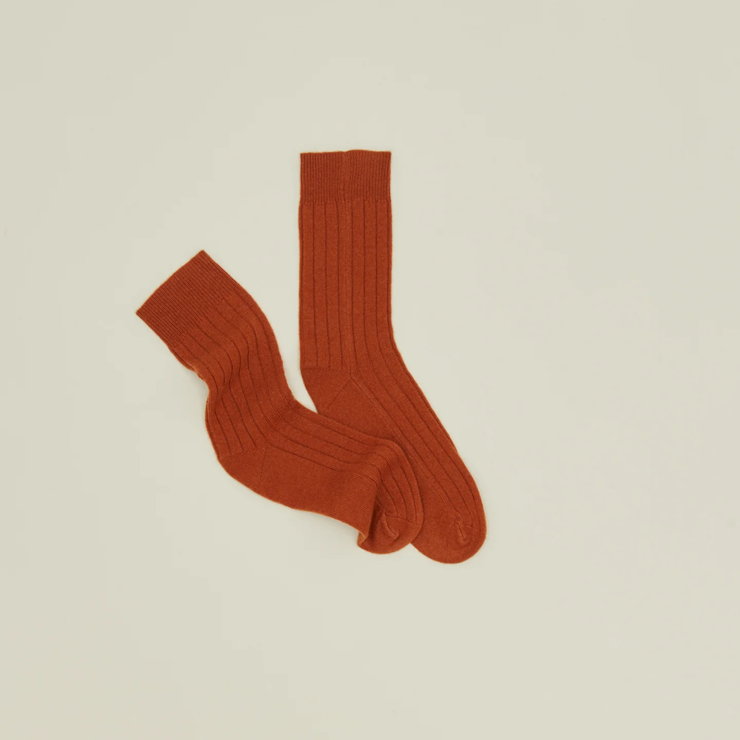 Cashmere + Merino Wool Socks - Terracotta