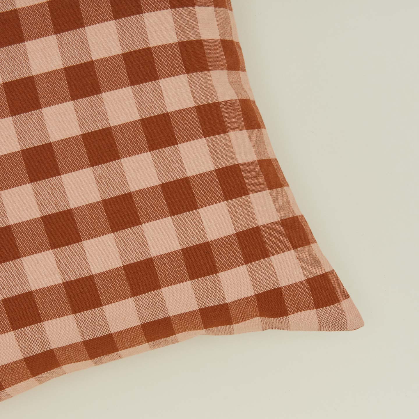 Essential Gingham 18x18 Pillow - Blush/Terracotta