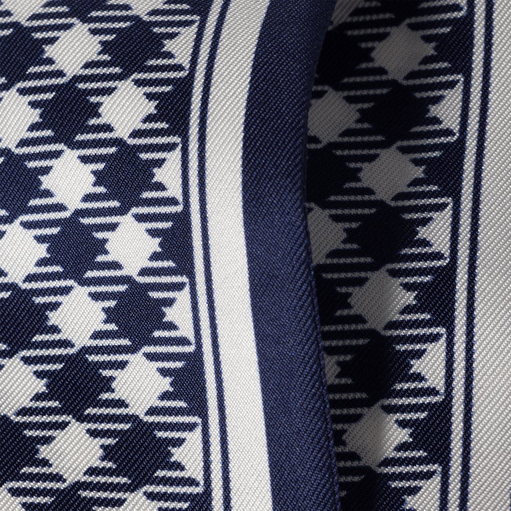 Printed silk twill scarf