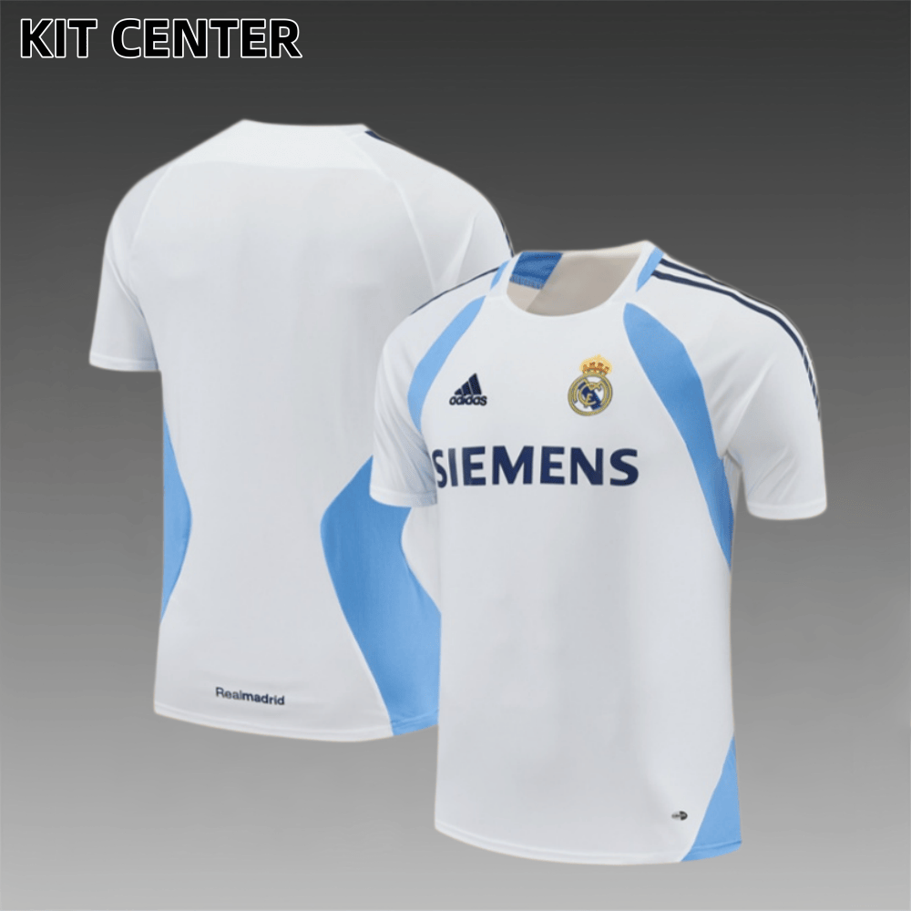 05/06 Real Madrid Retro Training Uniform short sleeves- Sleeve Football Shirt