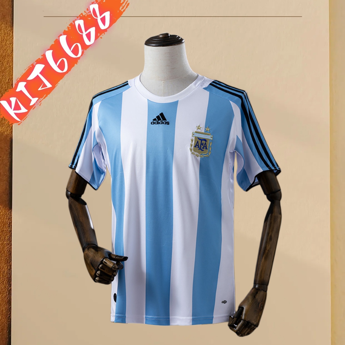 08/10 Argentina Home Retro Football Shirt (Fan Edition)