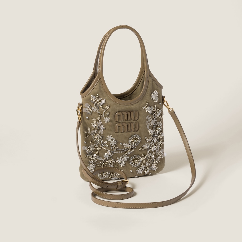 IVY embroidered gabardine bag