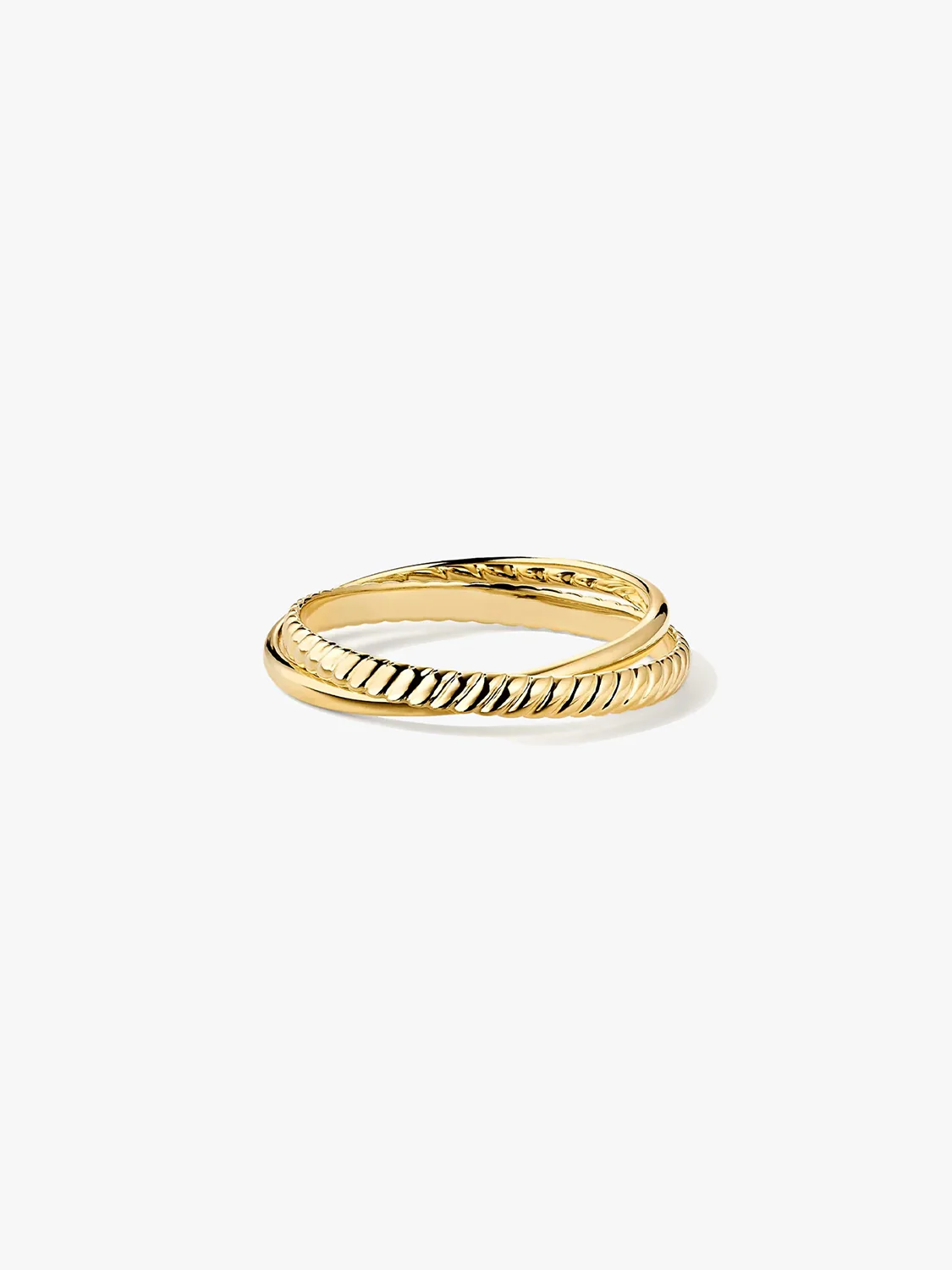 Gold Duo Crossover Ring