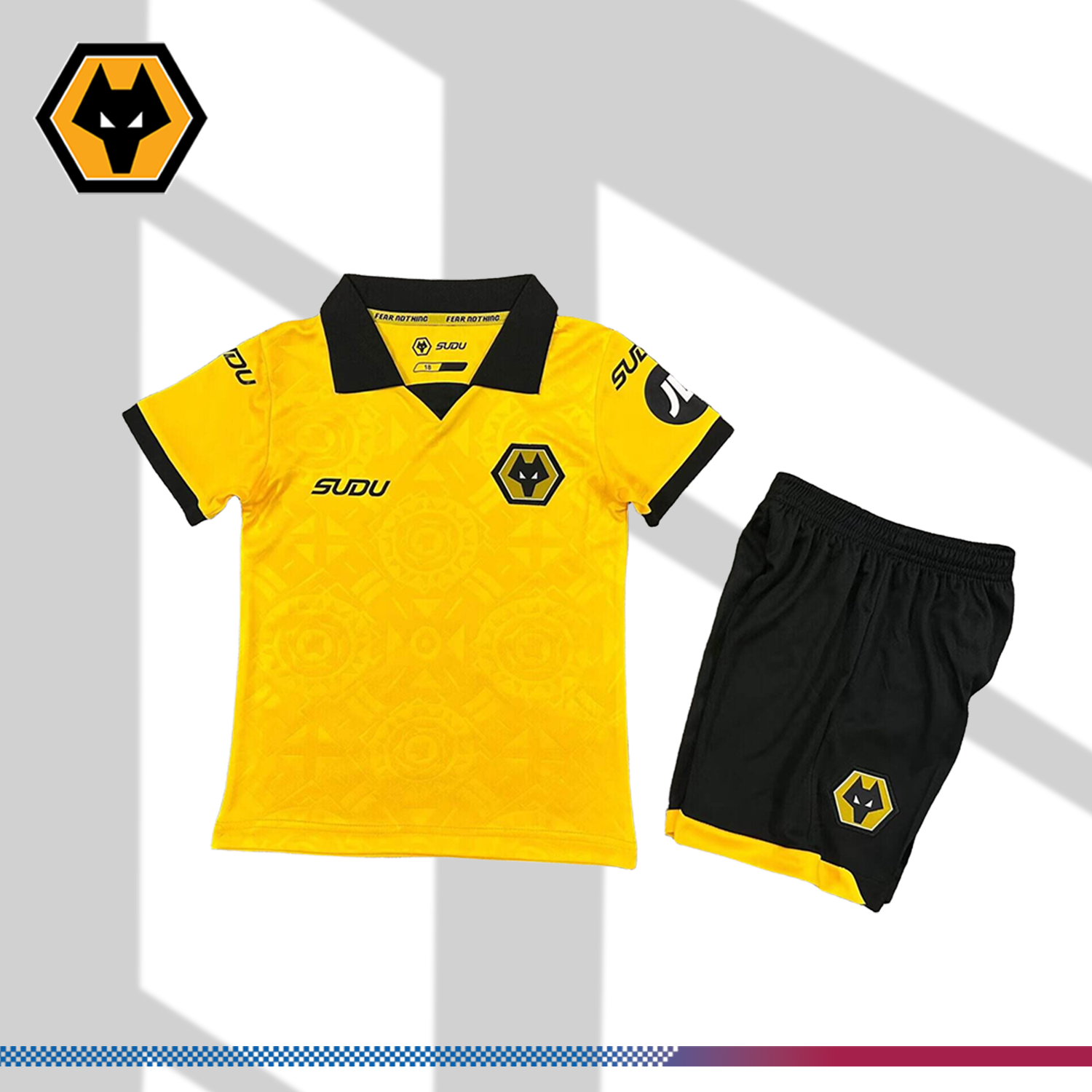 2025/2026 Wolves Home Football Shirt (Kids suit socks)