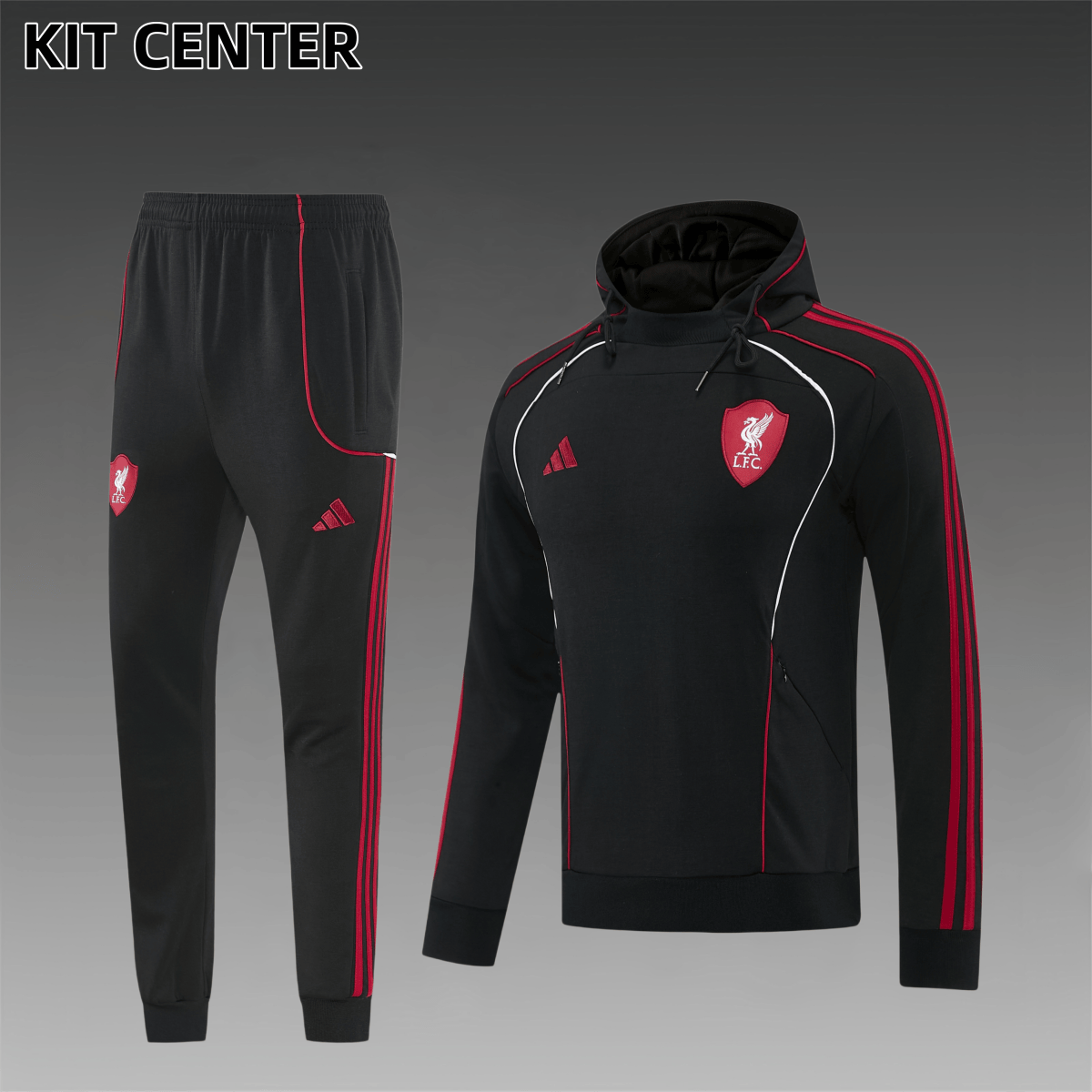 25/26 Liverpool hoodie Full Zipper Training Suit (Adult Set)