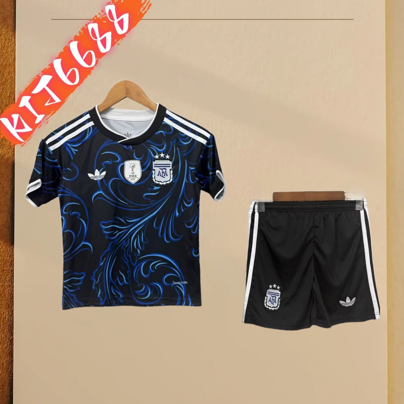 2026 Argentina Away Football Shirt (Adult Kids Kit socks)