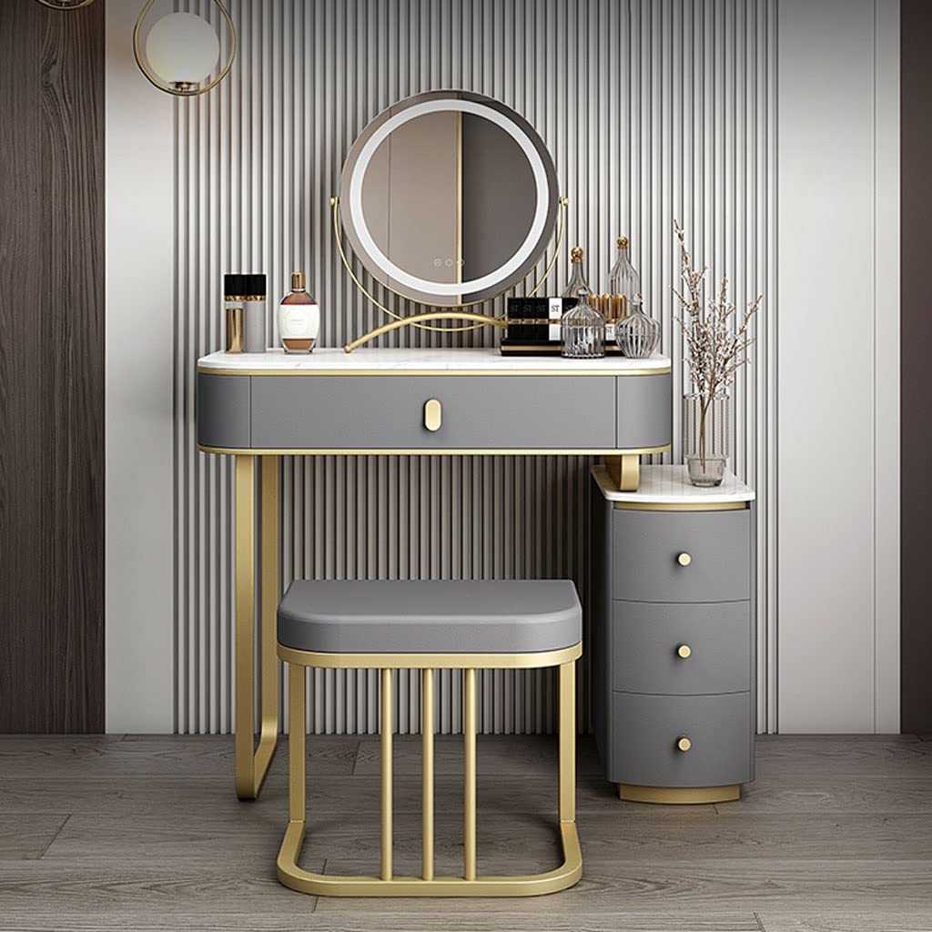 Makeup Vanity Vanity Table Set Slate Bedside Table Integrated Dressing Table Modern Small Dresser