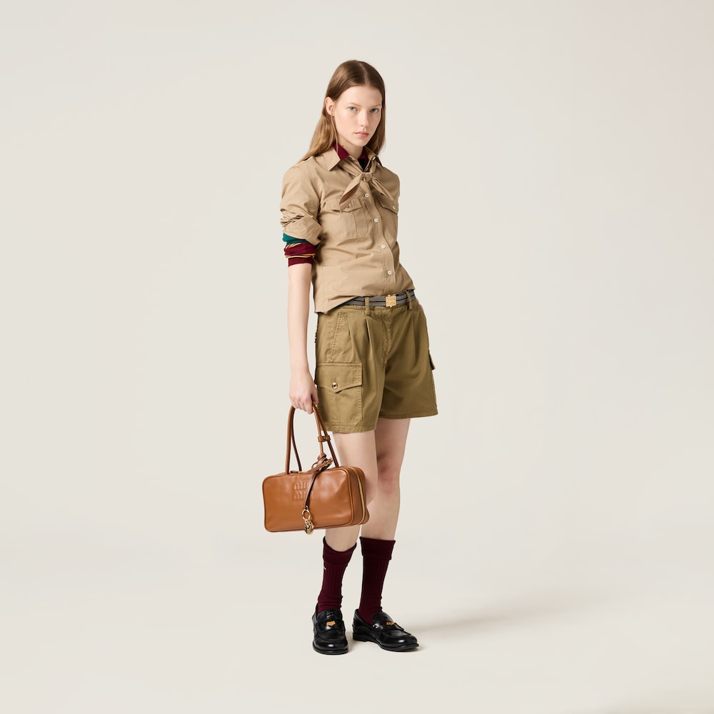 Poplin shirt with neckerchief