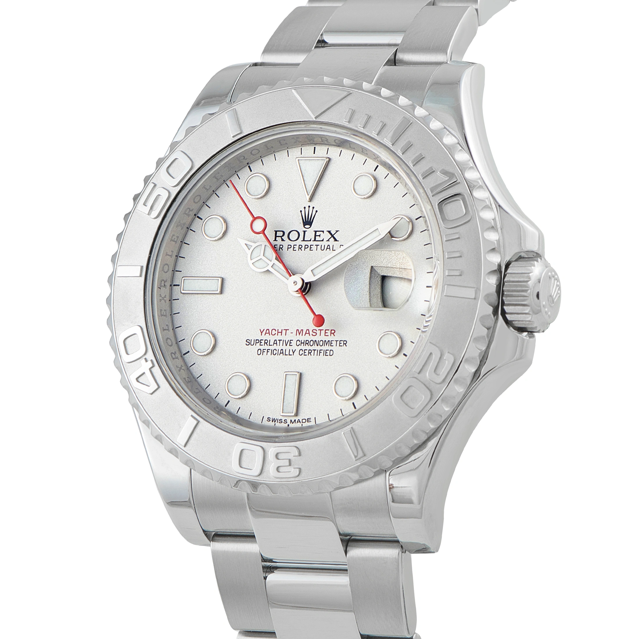 RolexYacht-Master 40 Silver Dial Rolesium Watch 116622