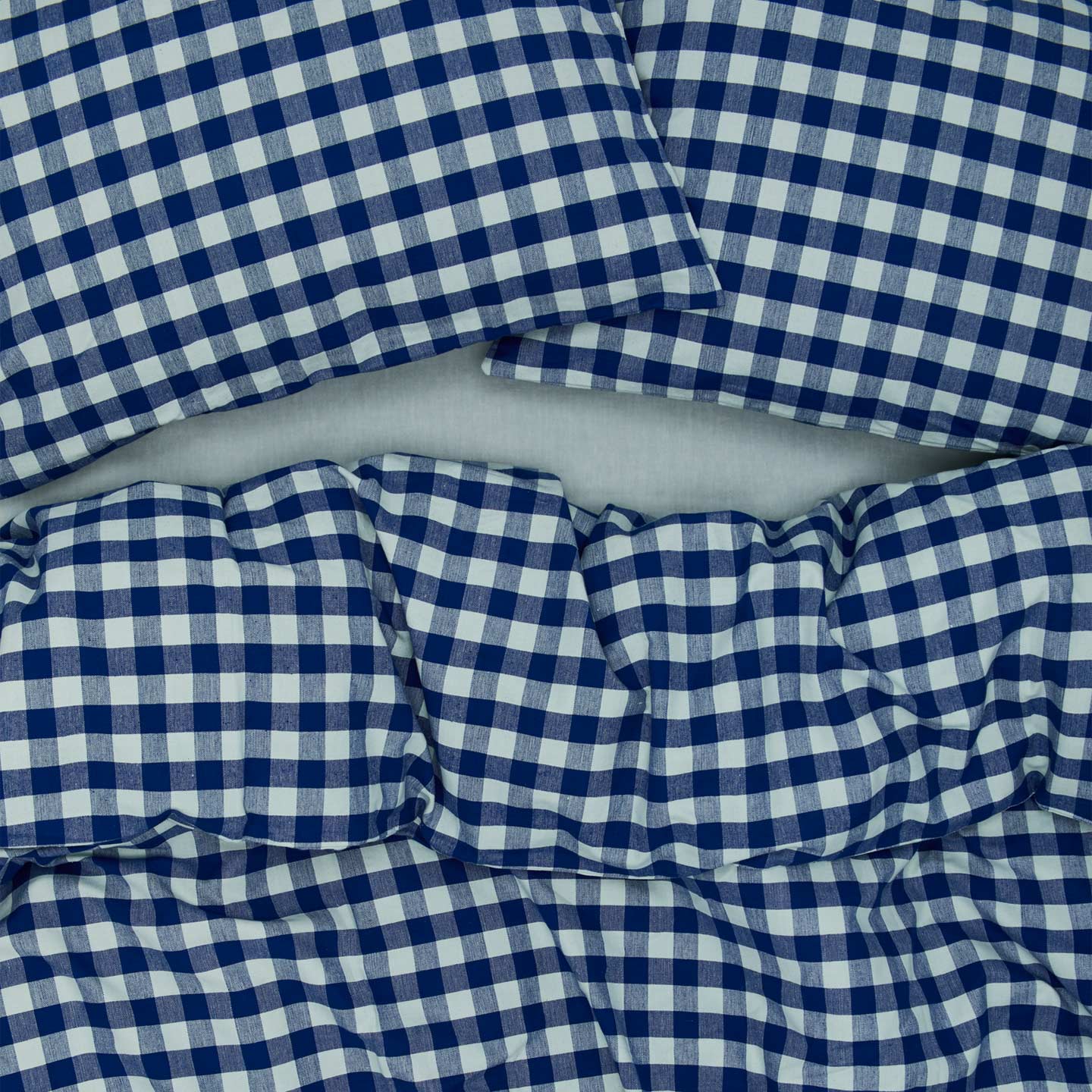 Essential Gingham Duvet - Sky/Blue