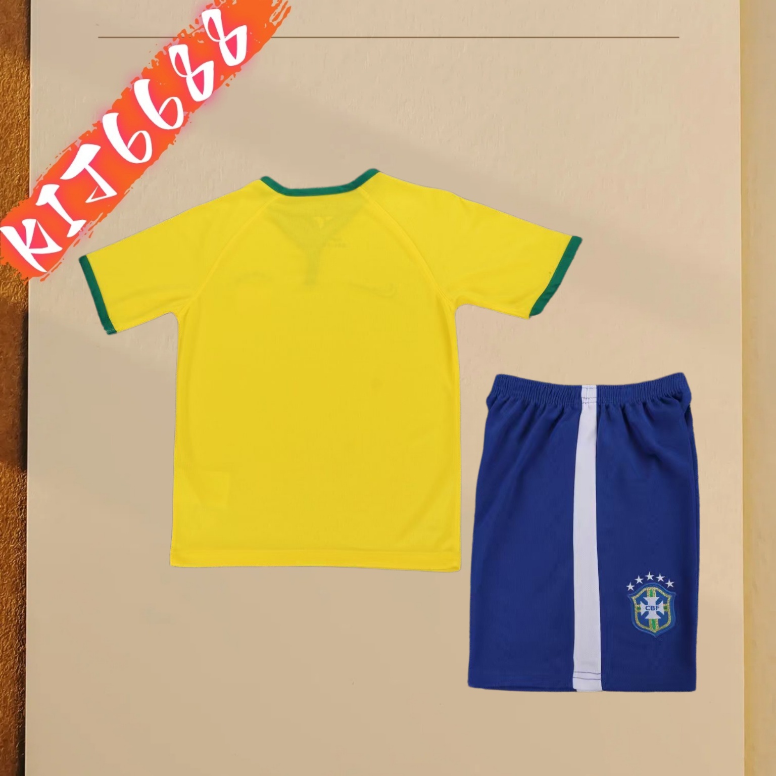 2014 Brazil home Retro Kids Kit