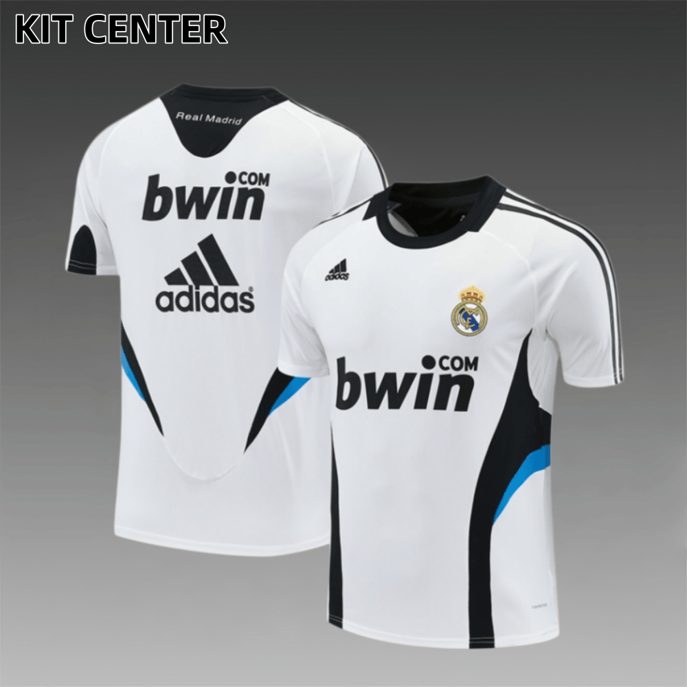 08/09 Real Madrid Retro Training Uniform short sleeves- Sleeve Football Shirt