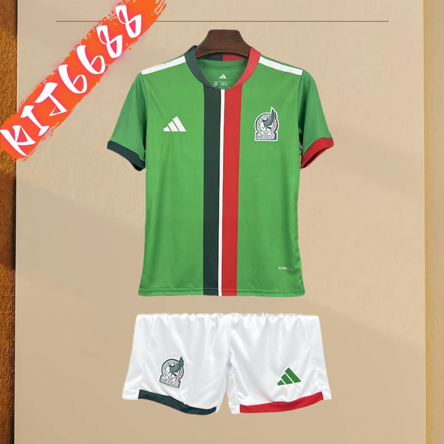 2025/2026 Mexico Home Kids Football Shirt （Kids Kit socks）