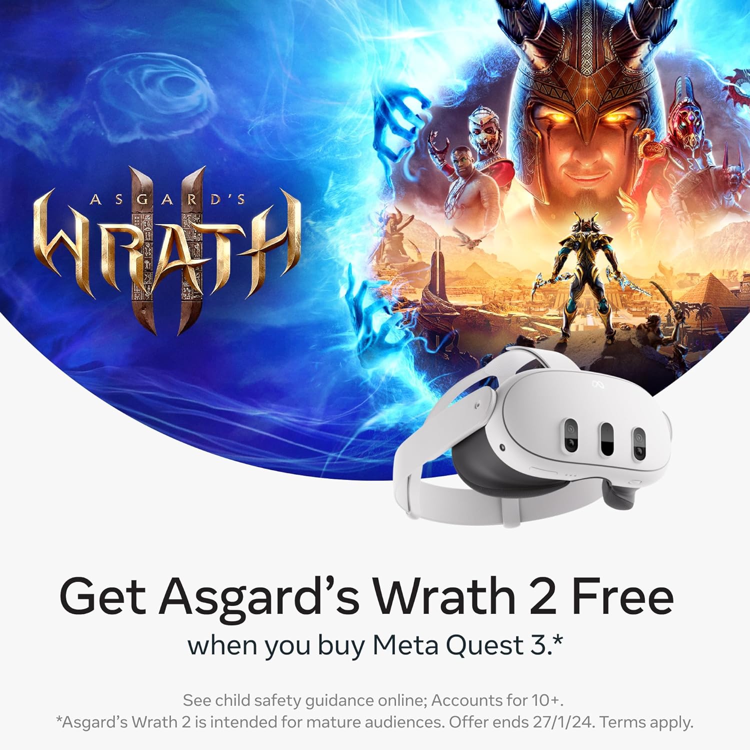 Meta Quest 3 - Breakthrough mixed reality - Powerful performance - Get Asgard's Wrath 2 Free