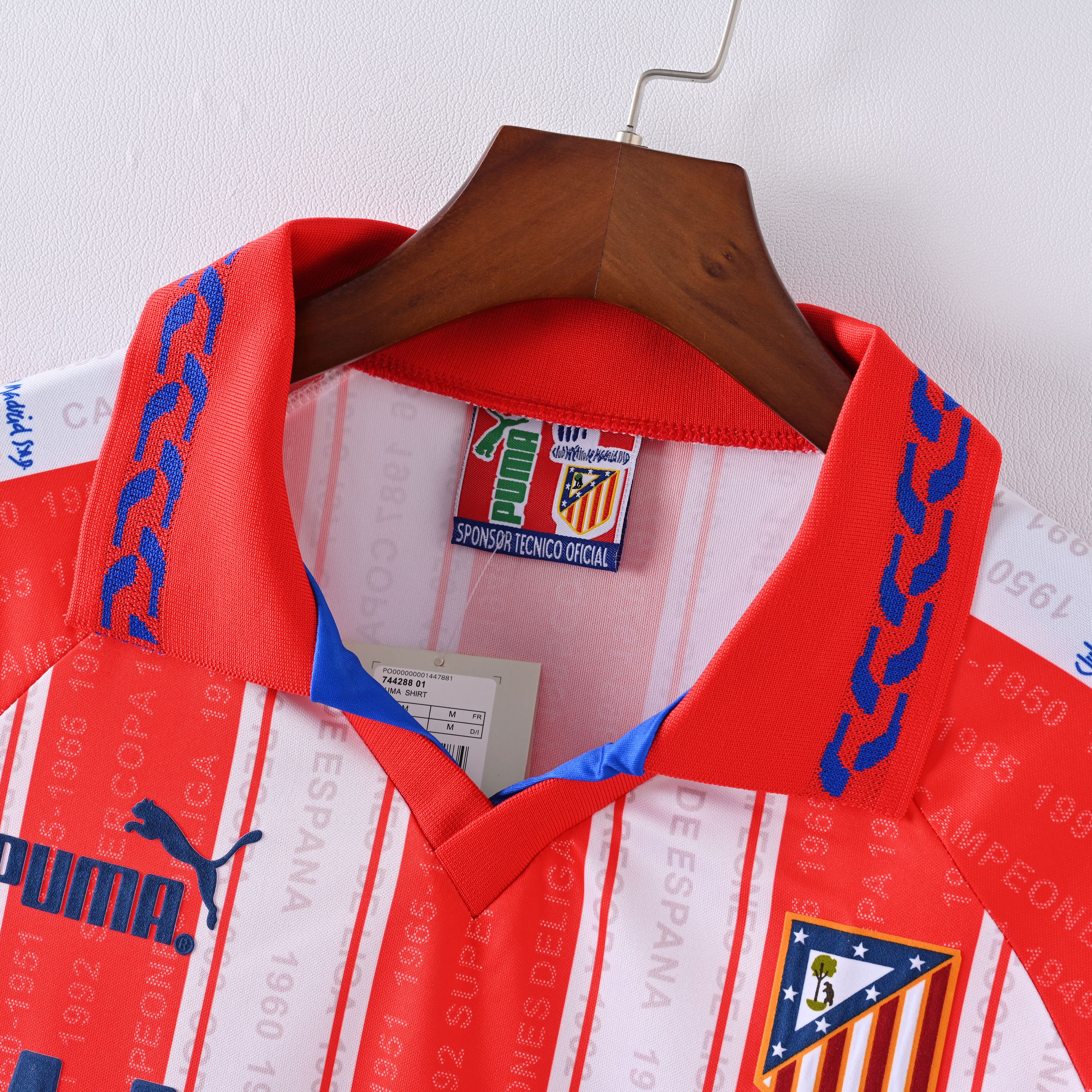 1995/1996 Atletico Madrid Home Retro Football Shirt
