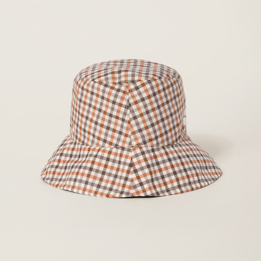 Vichy hat with pouch
