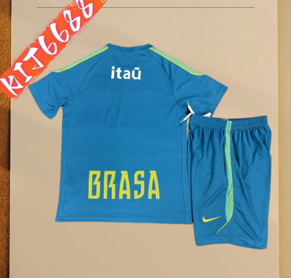 2024/2025 Brazil Hu Lanse  Short Sleeve Training Suit (Adult & Kids  Kit)