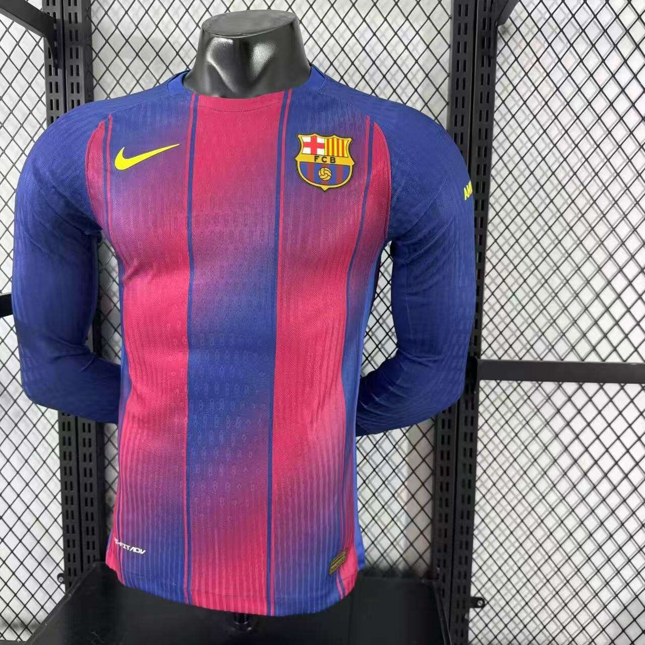 2025/2026 Barcelona Home long-sleeved blank version Football Shirt (Player Edition)