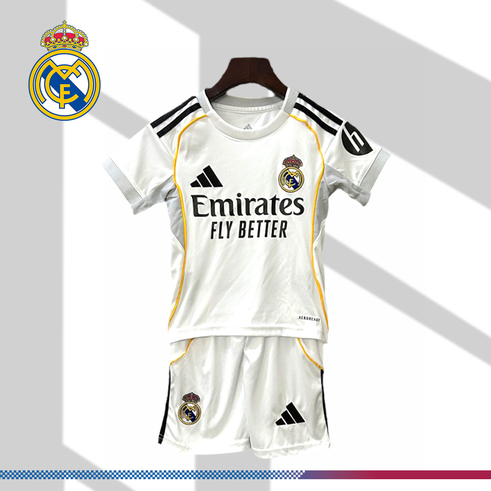 2025/2026 Real Madrid Home Football (Adult Kids Kit socks )