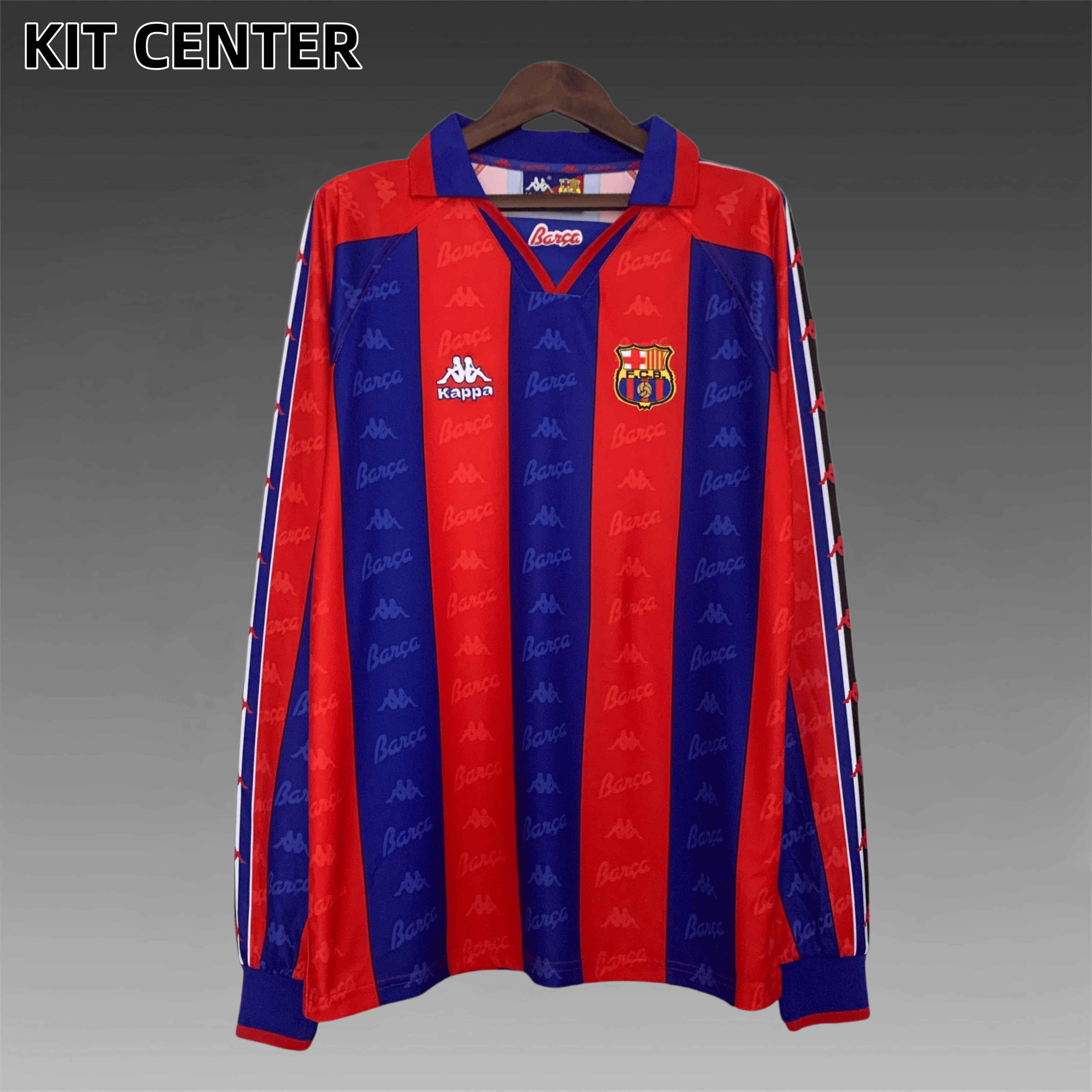 96/97 Barcelona Home long sleeves Retro Football Shirt
