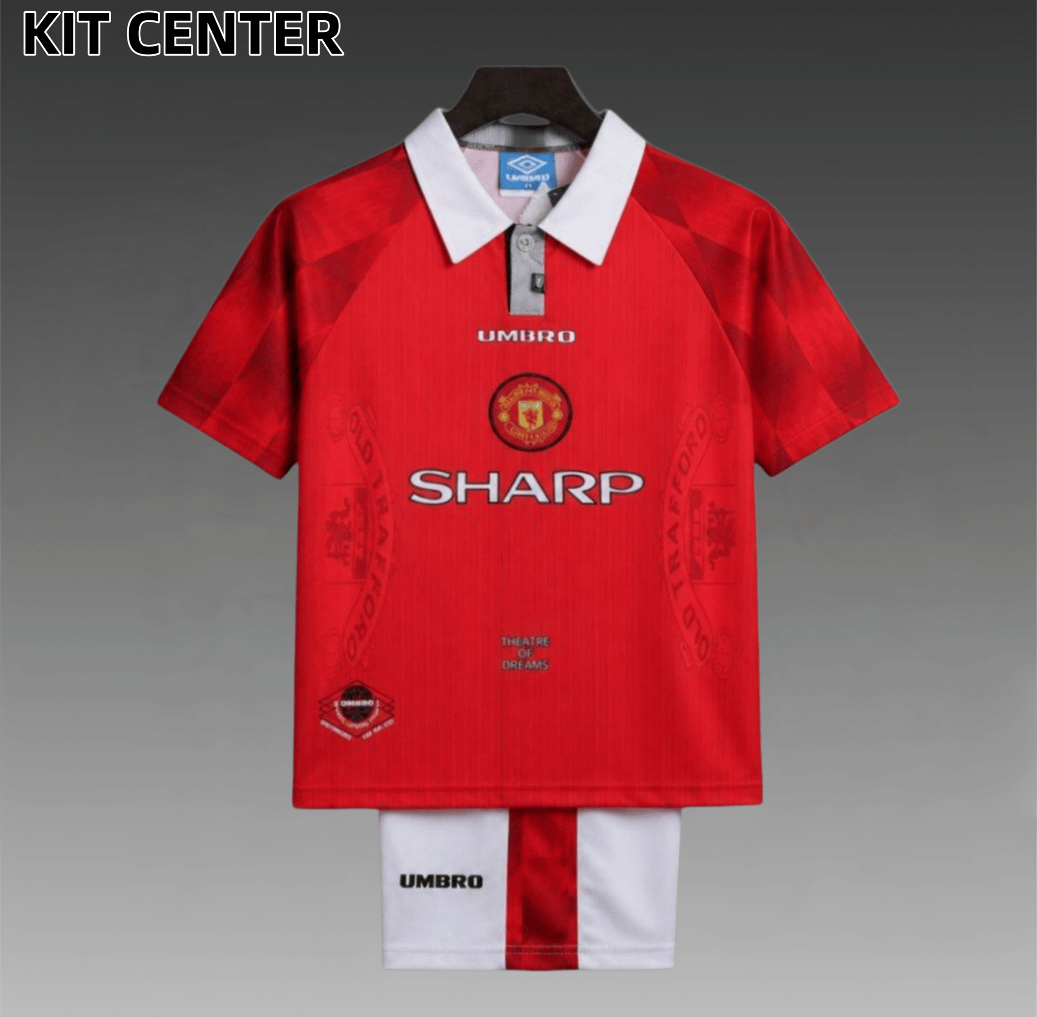 96/97 Manchester United home  Retro Football Shirt ( Kids Kit )