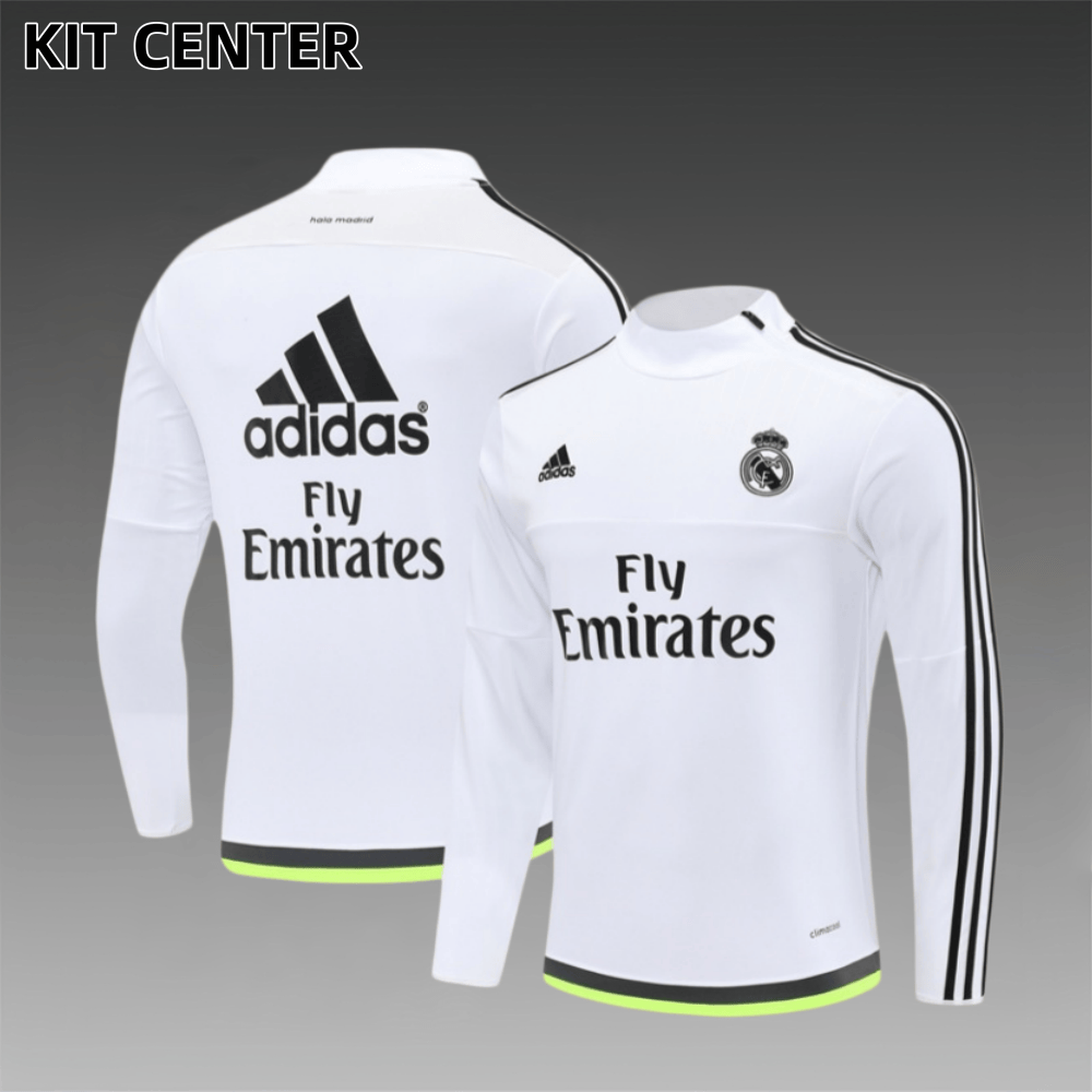 15/16 Real Madrid Retro Training Uniform Long- Sleeve Football Shirt